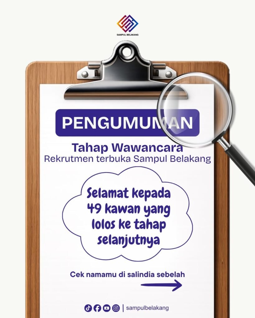 Temu anggota baru Sampul Belakang